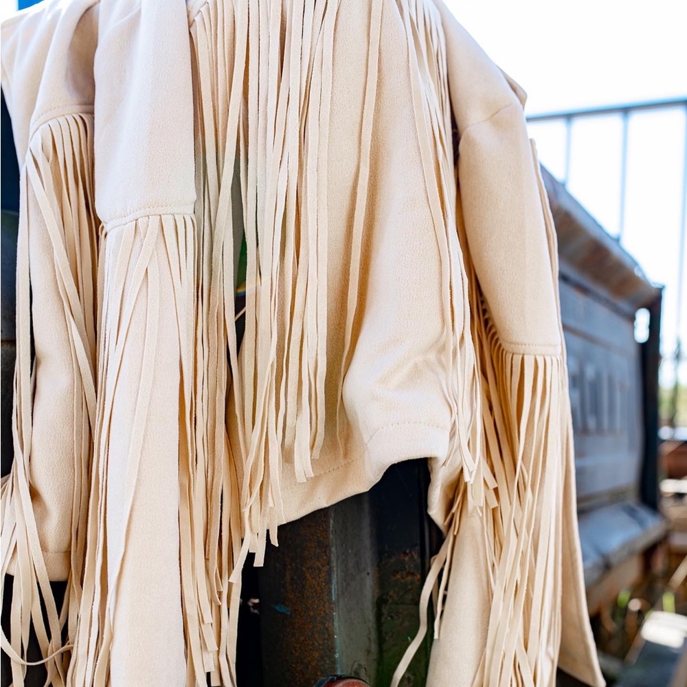 All Over Fringe Suede Jacket